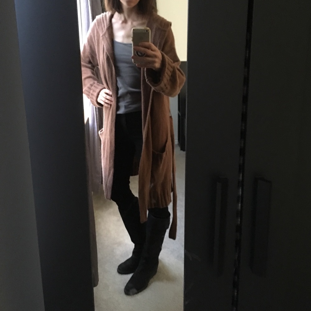 360 Cashmere Raina Hooded Sweater Cardigan - Picture 3 of 4